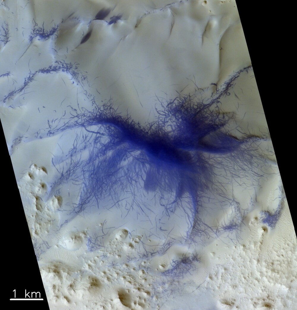 Un uriaş păianjen albastru, fotografiat pe Marte. Explicaţia specialiştilor. GALERIE FOTO - Imaginea 1