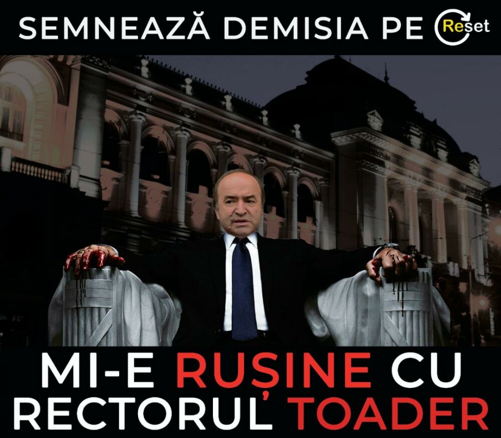 Protest la Iași cu poza ministrului Justiției pe un camion: ”Mi-e rușine cu rectorul Toader” - Imaginea 2