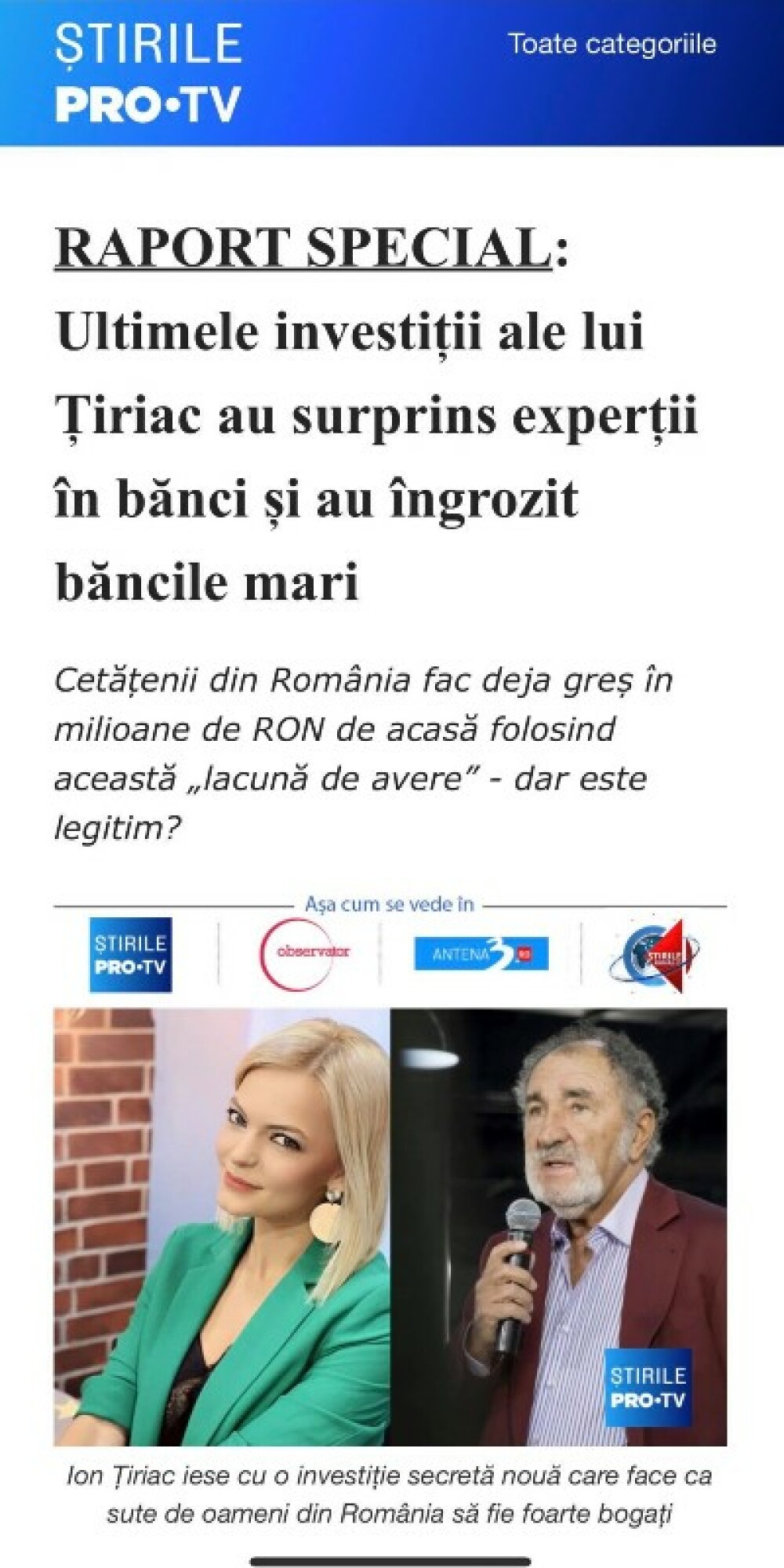 Atenție la site-urile „fantomă” care se folosesc de brandul Știrile PRO TV pentru dezinformare și foloase materiale - Imaginea 2