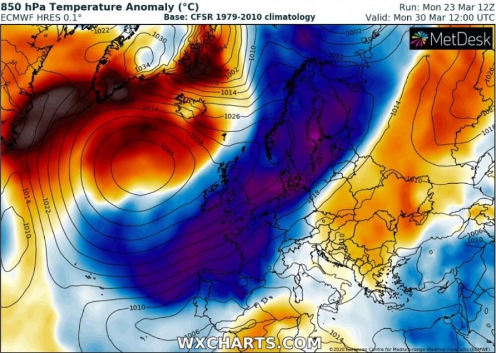 Val de aer arctic în Europa. Harta zonelor afectate - Imaginea 1