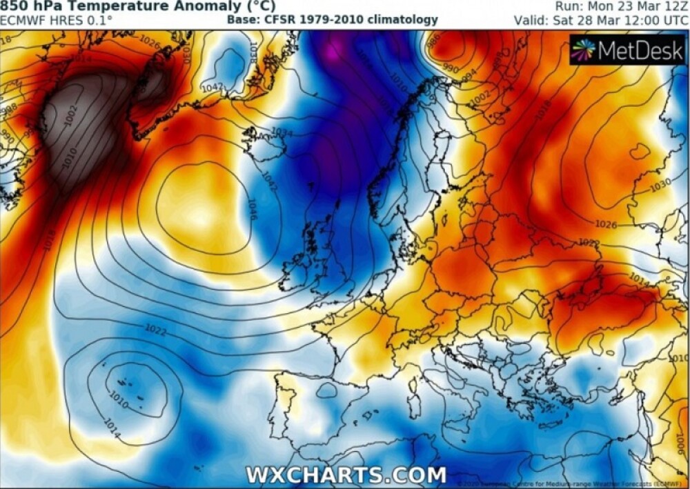 Val de aer arctic în Europa. Harta zonelor afectate - Imaginea 2