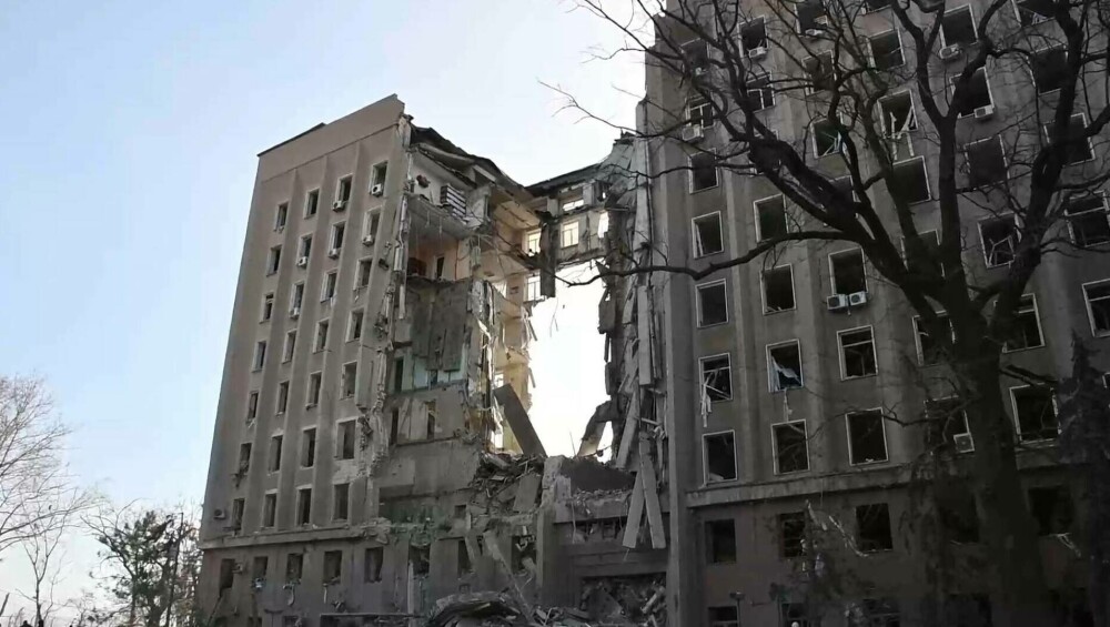 FOTO: Orașul Mikolaiv, bombardat