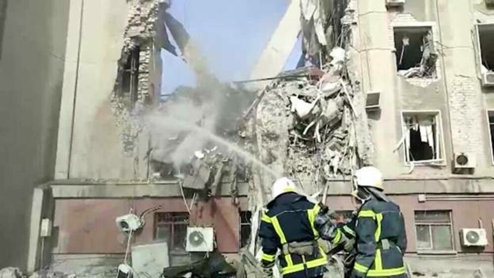 FOTO: Orașul Mikolaiv, bombardat