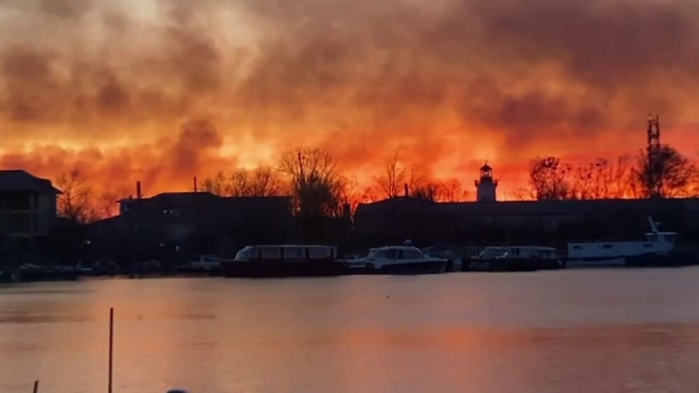 Imagini apocaliptice în Delta Dunării din cauza incendiilor provocate de oameni - Imaginea 3
