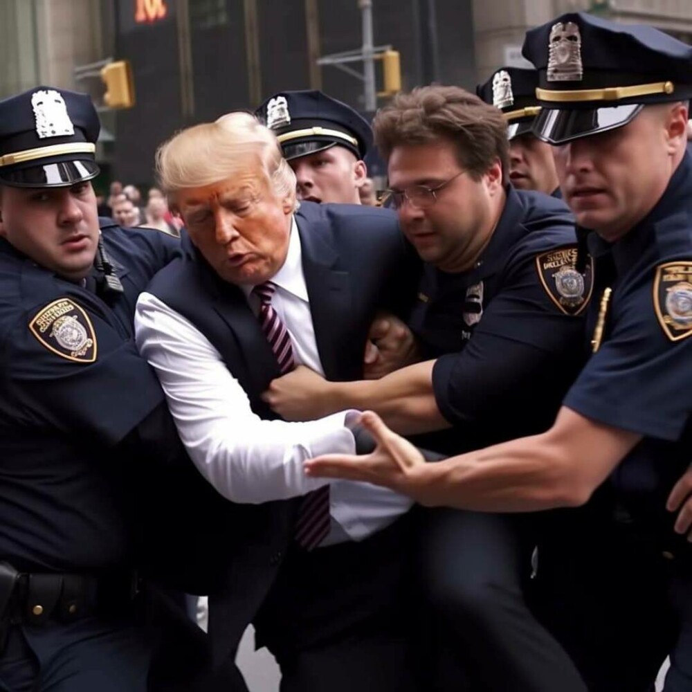 Imagini trucate, pe internet, cu Donald Trump fugind de poliție. Twitter-ul râde de arestarea anunțată de fostul președinte - Imaginea 2