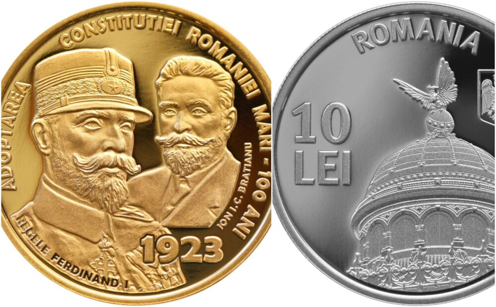 FOTO. Cum arată cele două monede noi care vor fi lansate de BNR. Una este de aur, iar alta de argint - Imaginea 1