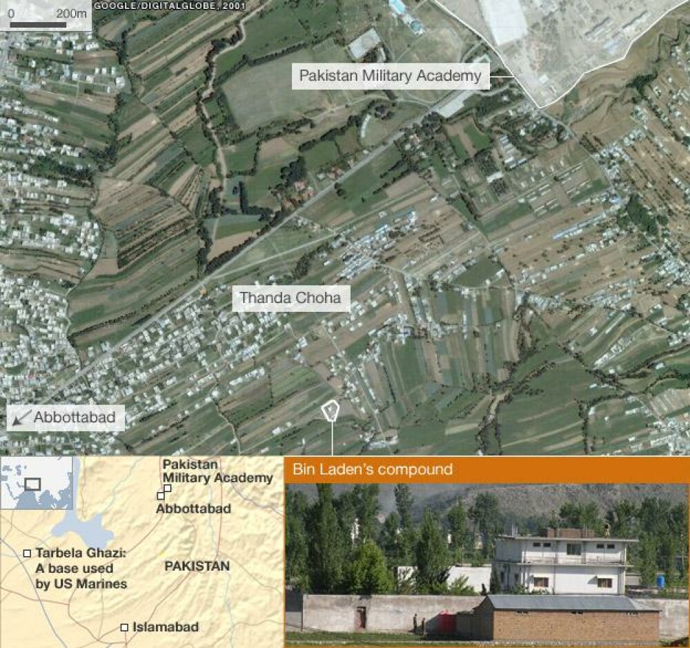 IMAGINI din satelit cu vila de 1 mil. de dolari unde a fost ucis bin Laden - Imaginea 3