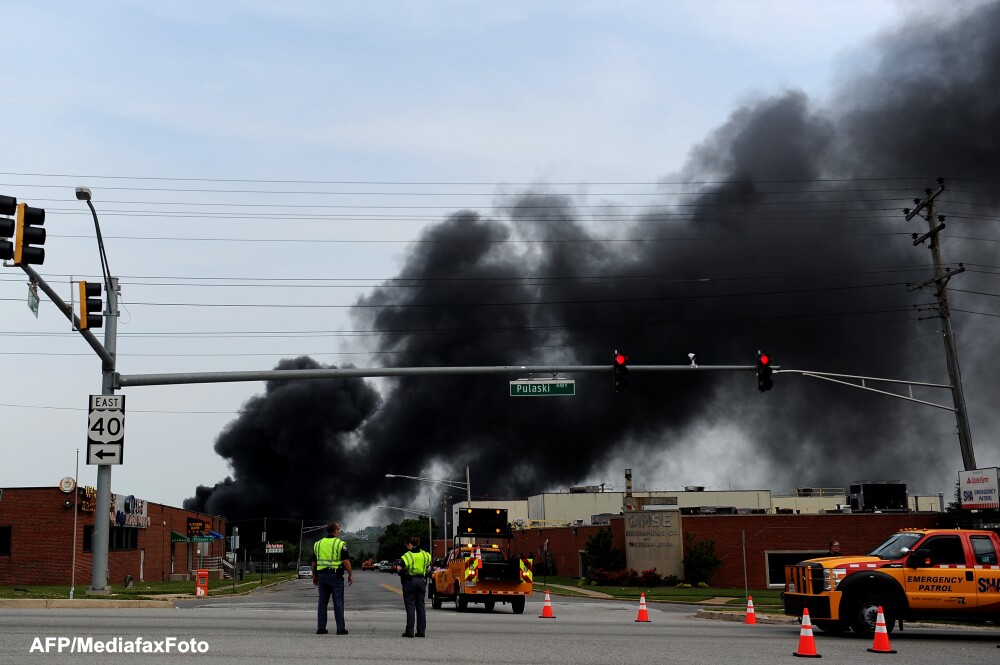 Un tren cu substante chimice a deraiat si a explodat in estul Statelor Unite ale Americii. VIDEO - Imaginea 4