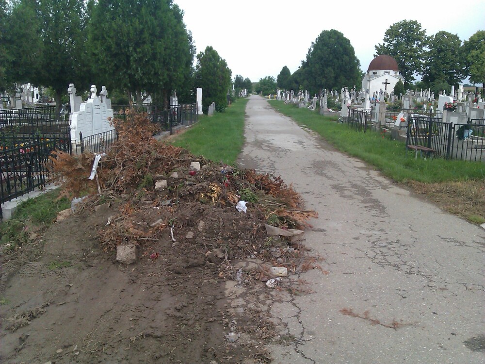 Somnul de veci printre gunoaie. Cimitirele aradene seamana tot mai mult cu rampele de gunoi - Imaginea 3