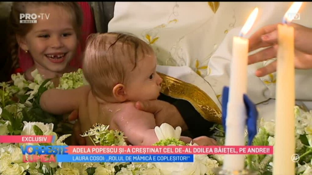 Adela Popescu și-a botezat cel de-al doilea băiat. Imagini din biserică. VIDEO - Imaginea 3