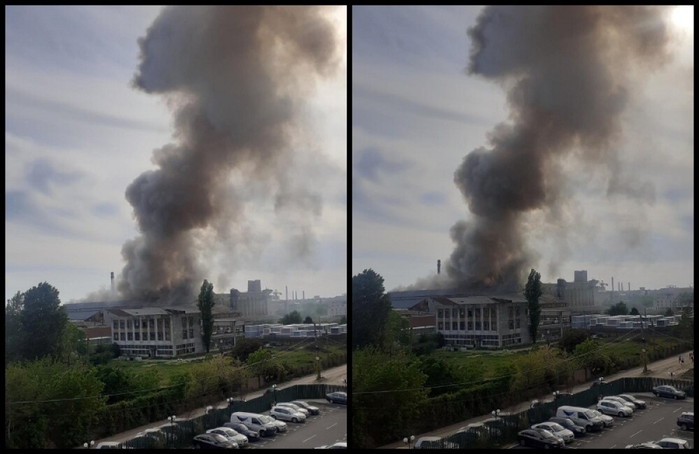 Incendiu puternic la fabrica de sticlă din sectorul 3 al Capitalei. VIDEO - Imaginea 1