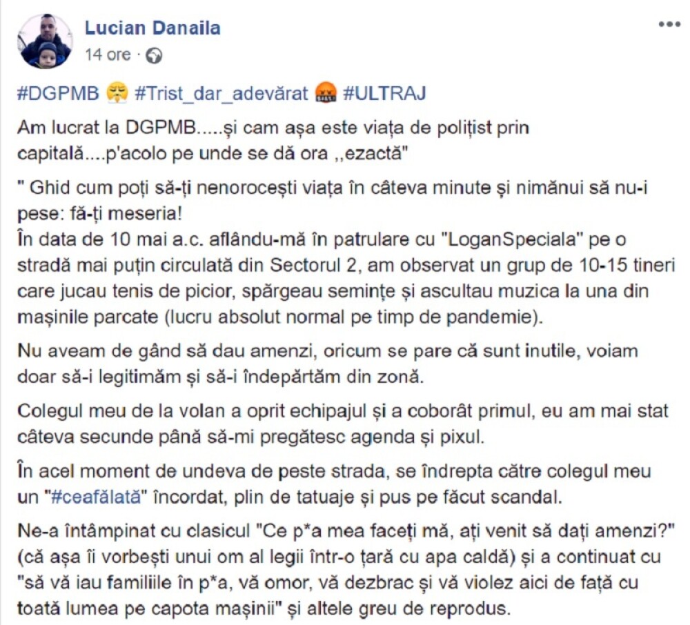 Mesajul unui polițist rănit de un individ cu HIV: 