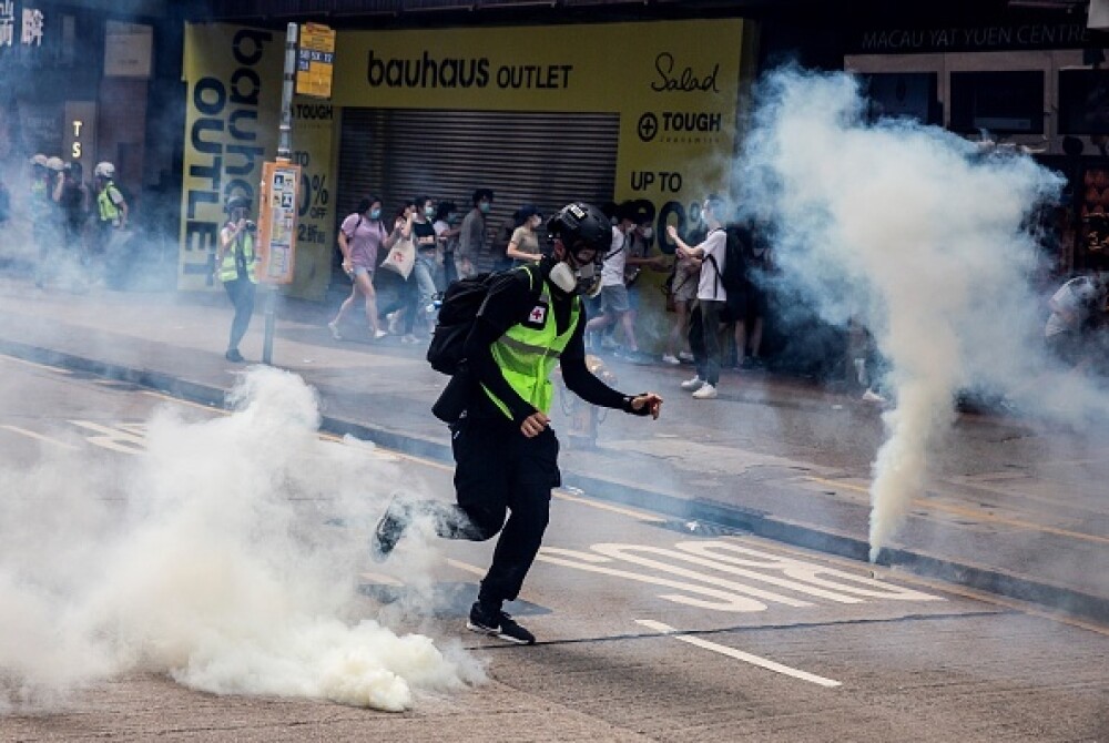 Proteste în Hong Kong din cauza legii securităţii naţionale. Poliţia a intervenit cu gaze lacrimogene. VIDEO - Imaginea 7