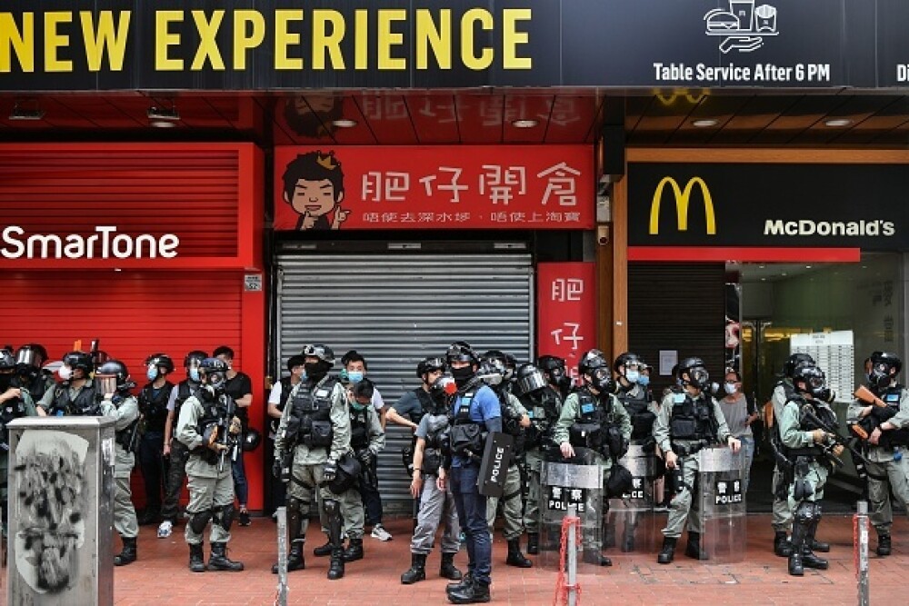 Proteste în Hong Kong din cauza legii securităţii naţionale. Poliţia a intervenit cu gaze lacrimogene. VIDEO - Imaginea 2