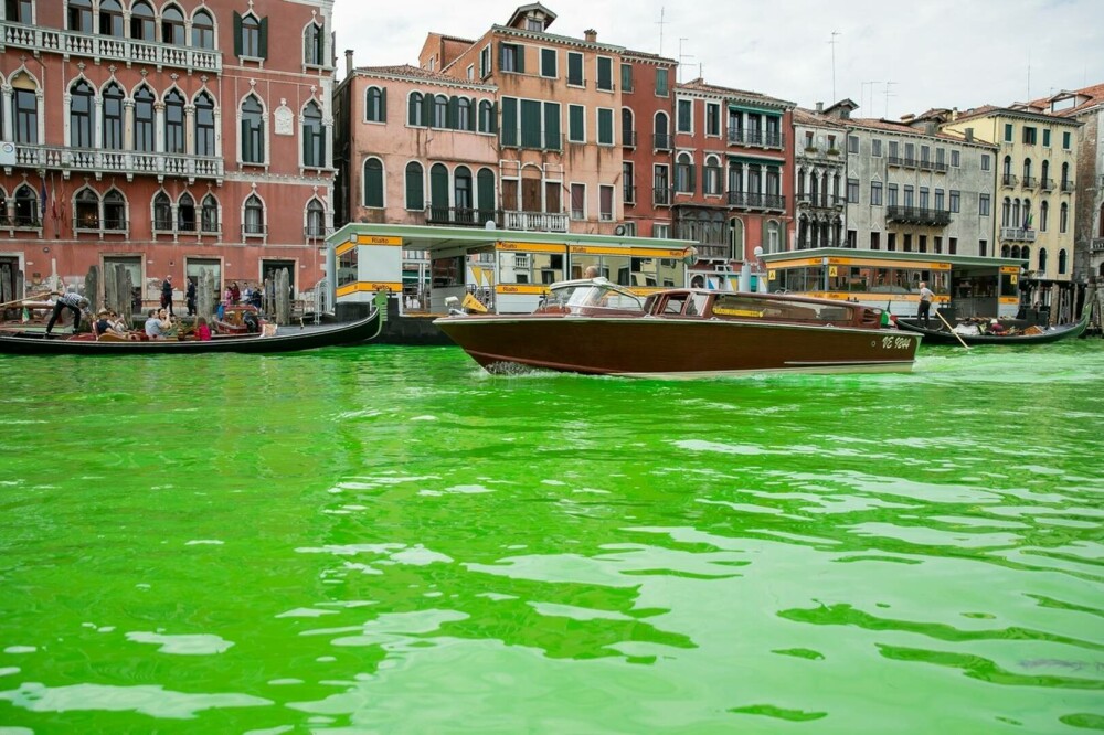 De ce apa din Canal Grande din Veneția s-a colorat în verde fluorescent | GALERIE FOTO - Imaginea 7
