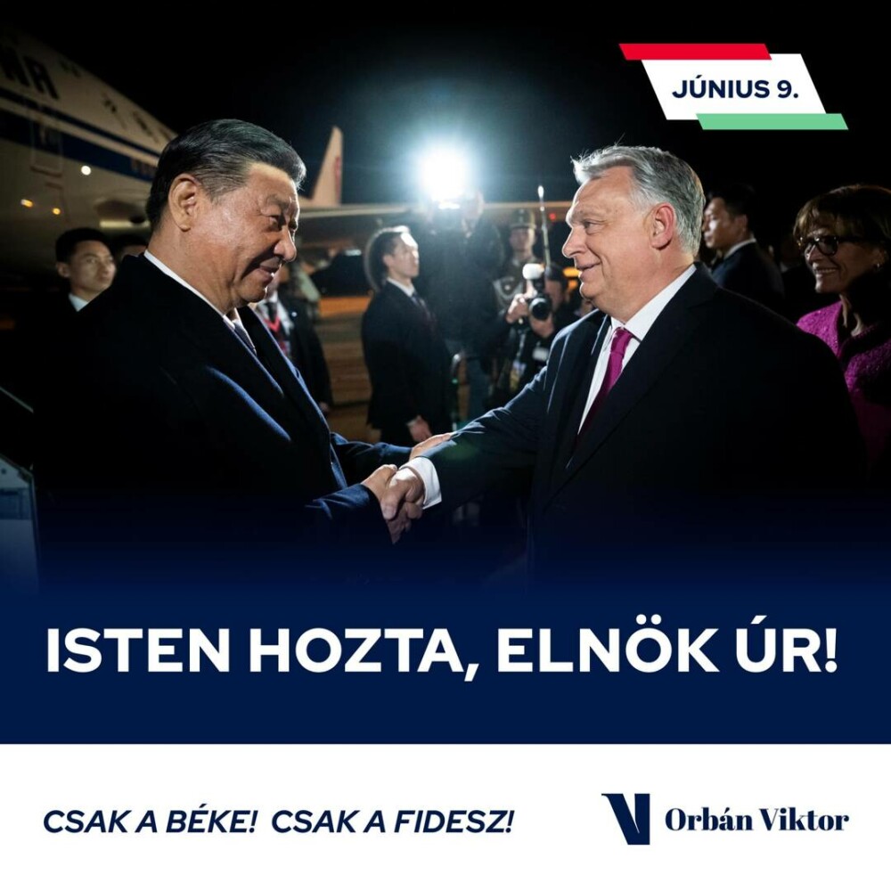 Cu ce l-a întâmpinat Viktor Orban pe Xi Jinping în Ungaria, în miez de noapte. Prima doamnă a Chinei a luat și ea VIDEO&FOTO - Imaginea 6