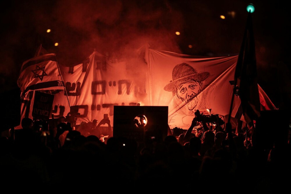 Protest la Tel Aviv. Mii de israelieni au cerut o acţiune urgentă a pentru revenirea ostaticilor din Fâşia Gaza - Imaginea 5