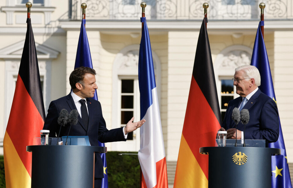 Într-o vizită de stat la Berlin, preşedintele Macron a spus că relaţiile franco-germane sunt „indispensabile” - Imaginea 6