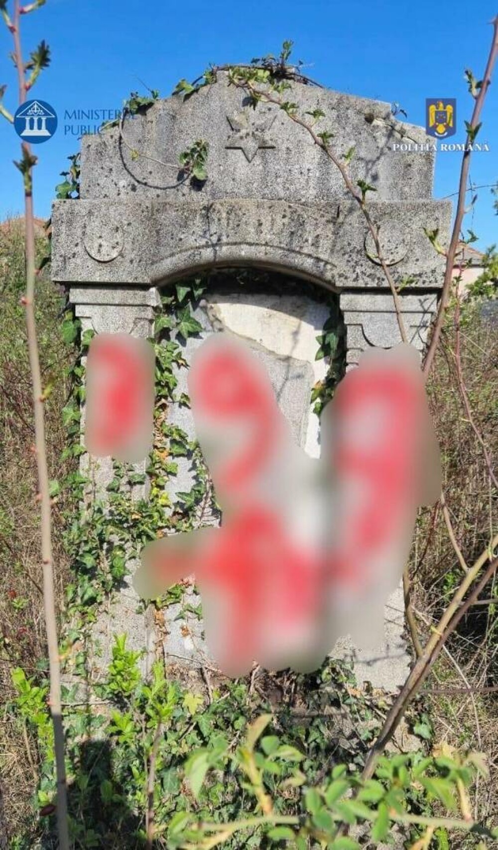 Doi minori din Arad au vandalizat un cimitir evreiesc. Unul dintre ei este fondatorul unei organizații cu caracter nazist - Imaginea 1