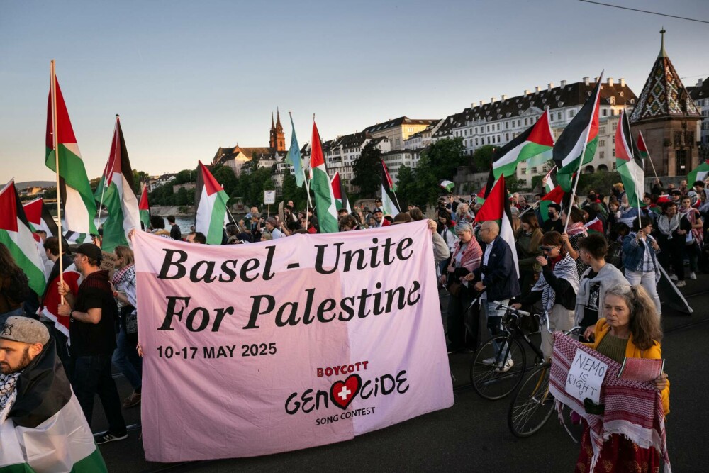 Un marş al tăcerii a fost organizat la Basel împotriva participării Israelului la Eurovision 2025. FOTO&VIDEO - Imaginea 3