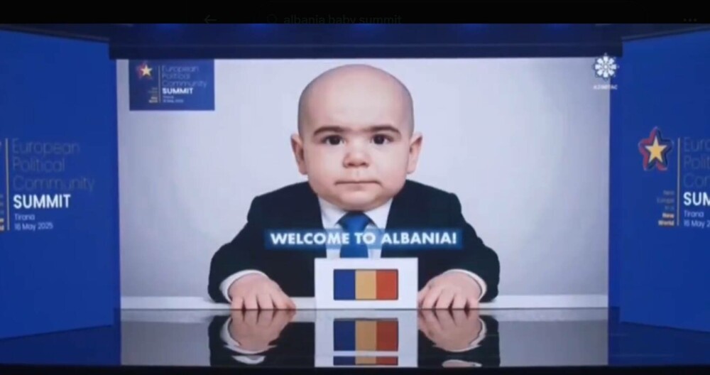 Start neobișnuit la summitul CPE din Tirana. Cei mai puternici oameni din Europa, transformații în bebeluși de AI - Imaginea 4