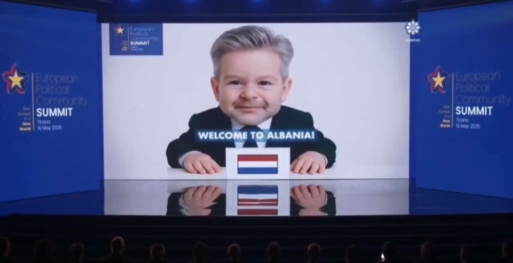 Start neobișnuit la summitul CPE din Tirana. Cei mai puternici oameni din Europa, transformații în bebeluși de AI - Imaginea 11