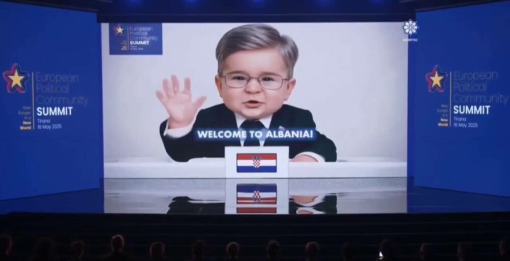 Start neobișnuit la summitul CPE din Tirana. Cei mai puternici oameni din Europa, transformații în bebeluși de AI - Imaginea 13