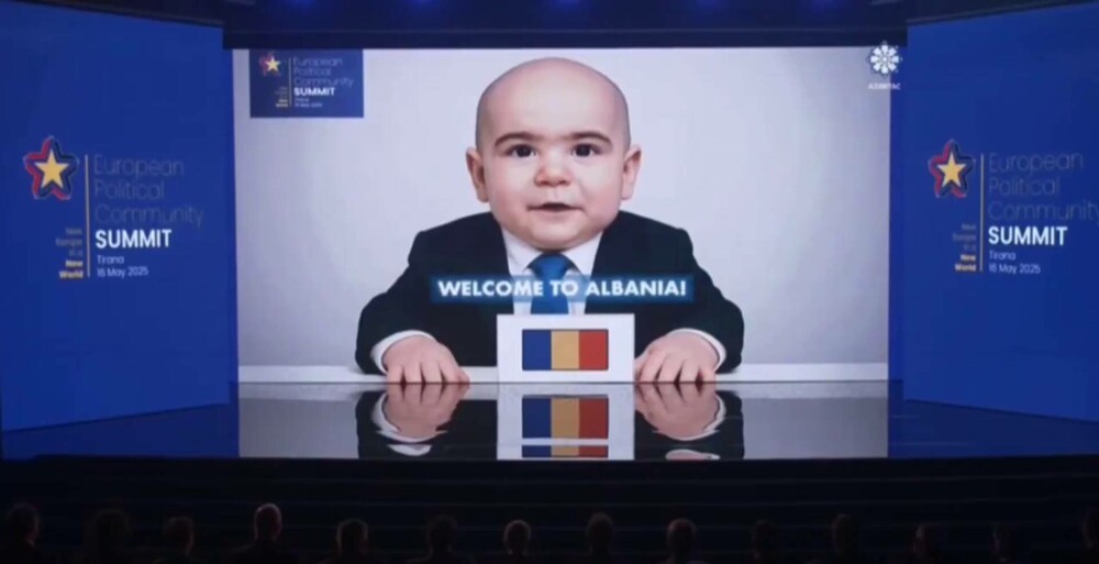 Start neobișnuit la summitul CPE din Tirana. Cei mai puternici oameni din Europa, transformații în bebeluși de AI - Imaginea 23