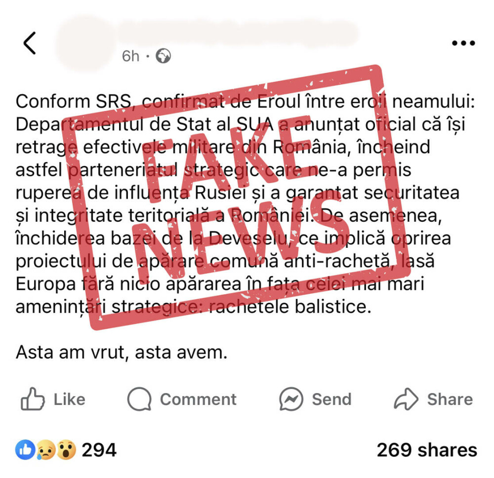 MApN dezminte dezinformările privind restricționarea circulației cetățenilor și retragerea militarilor americani din România - Imaginea 2