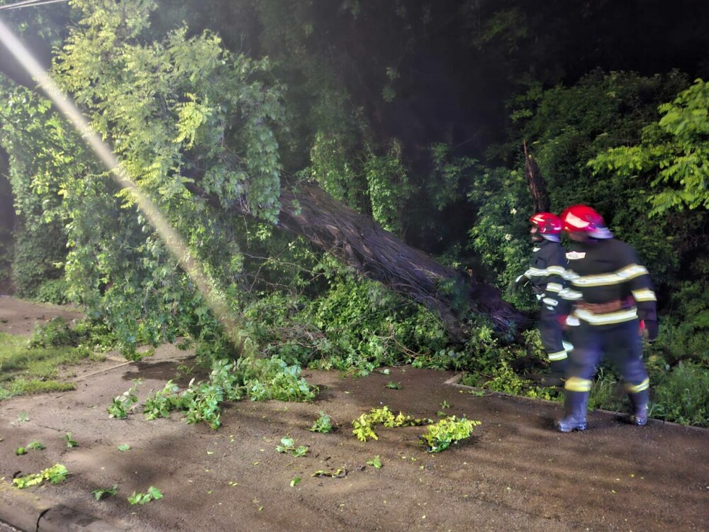 Mai multe drumuri naţionale sunt blocate temporar din cauza ploilor. Pompierii intervin în 16 judeţe şi în Bucureşti. VIDEO - Imaginea 13