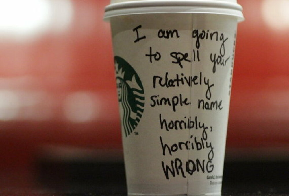 Topul celor mai haioase nume scrise gresit pe paharele de la Starbucks - Imaginea 6