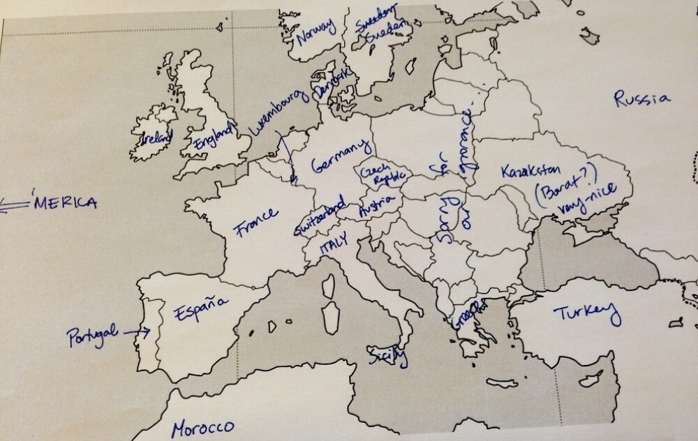 Americanii incearca sa localizeze pe harta tarile Europei. Unde au plasat Romania. GALERIE FOTO - Imaginea 8