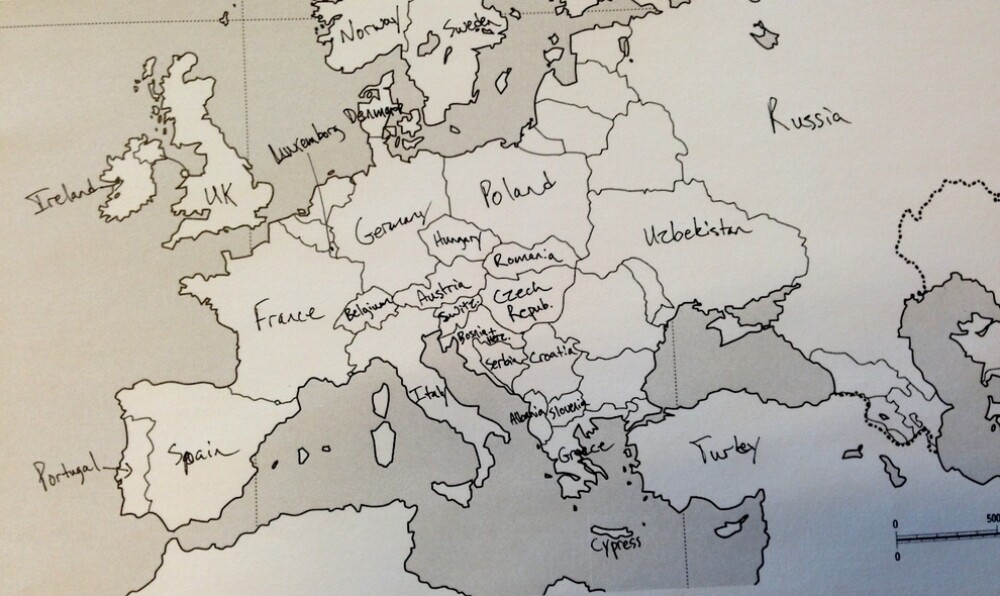 Americanii incearca sa localizeze pe harta tarile Europei. Unde au plasat Romania. GALERIE FOTO - Imaginea 13
