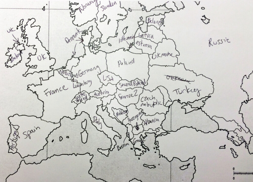 Americanii incearca sa localizeze pe harta tarile Europei. Unde au plasat Romania. GALERIE FOTO - Imaginea 14