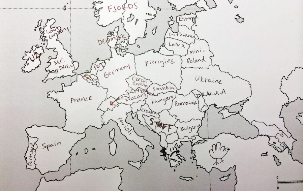 Americanii incearca sa localizeze pe harta tarile Europei. Unde au plasat Romania. GALERIE FOTO - Imaginea 16