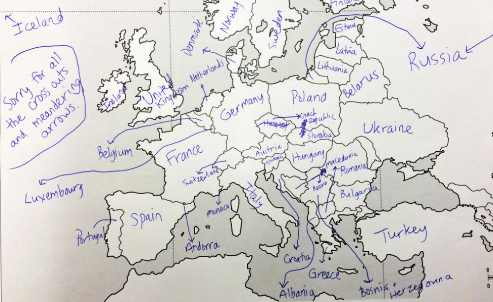 Americanii incearca sa localizeze pe harta tarile Europei. Unde au plasat Romania. GALERIE FOTO - Imaginea 18