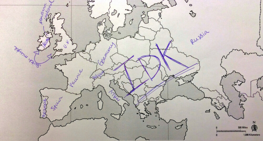 Americanii incearca sa localizeze pe harta tarile Europei. Unde au plasat Romania. GALERIE FOTO - Imaginea 21
