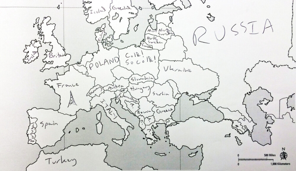Americanii incearca sa localizeze pe harta tarile Europei. Unde au plasat Romania. GALERIE FOTO - Imaginea 22