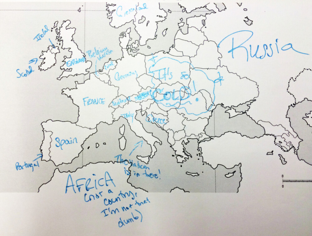 Americanii incearca sa localizeze pe harta tarile Europei. Unde au plasat Romania. GALERIE FOTO - Imaginea 23