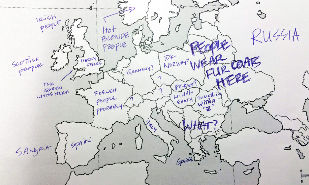 Americanii incearca sa localizeze pe harta tarile Europei. Unde au plasat Romania. GALERIE FOTO - Imaginea 24
