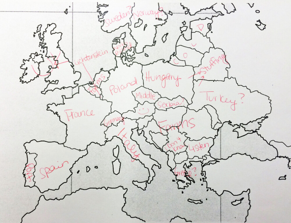 Americanii incearca sa localizeze pe harta tarile Europei. Unde au plasat Romania. GALERIE FOTO - Imaginea 28