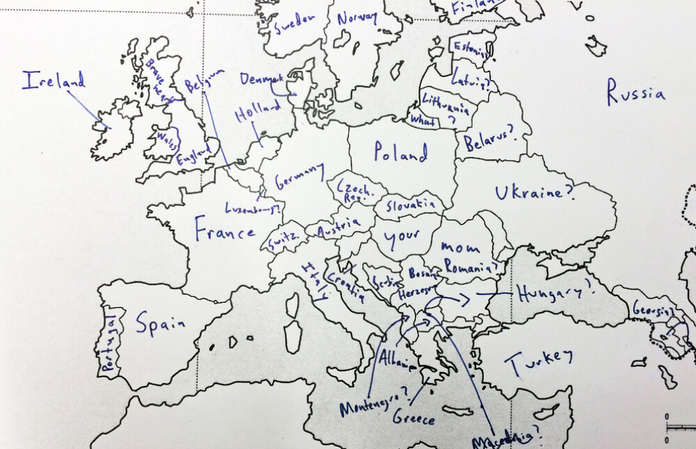 Americanii incearca sa localizeze pe harta tarile Europei. Unde au plasat Romania. GALERIE FOTO - Imaginea 29