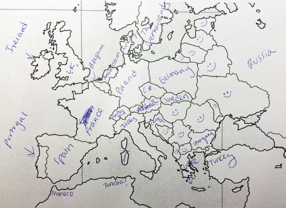 Americanii incearca sa localizeze pe harta tarile Europei. Unde au plasat Romania. GALERIE FOTO - Imaginea 31