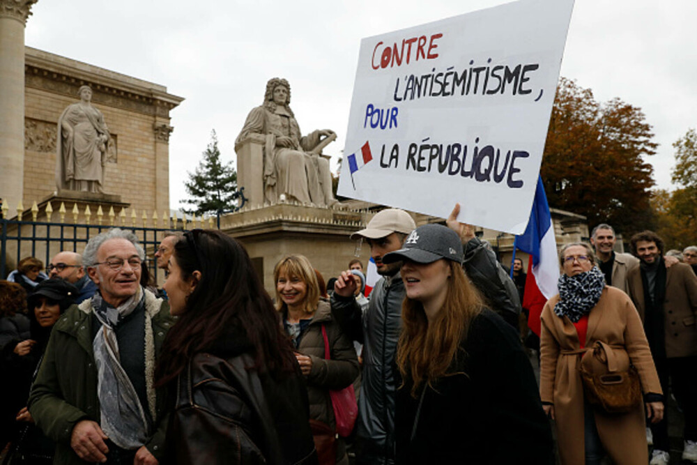 Amplu marș anti-semitism în Paris, marcat de polemici. Peste 100.000 de oameni au manifestat alături de politicieni - Imaginea 5