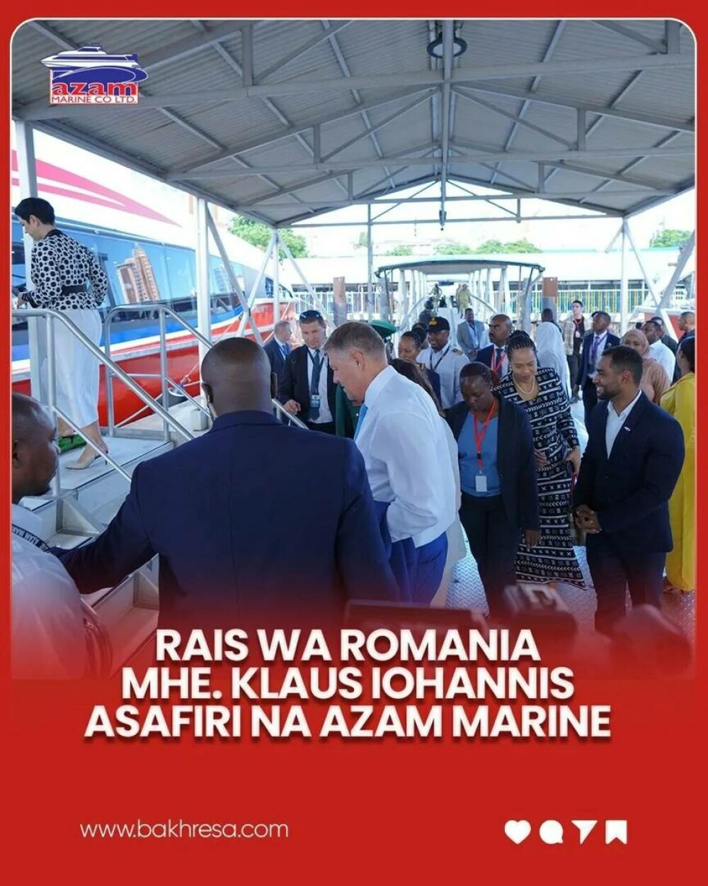 Cum au apărut Klaus și Carmen Iohannis în presa din Tanzania. Președintele român s-a plimbat cu ”Șoimul Mării” FOTO - Imaginea 4