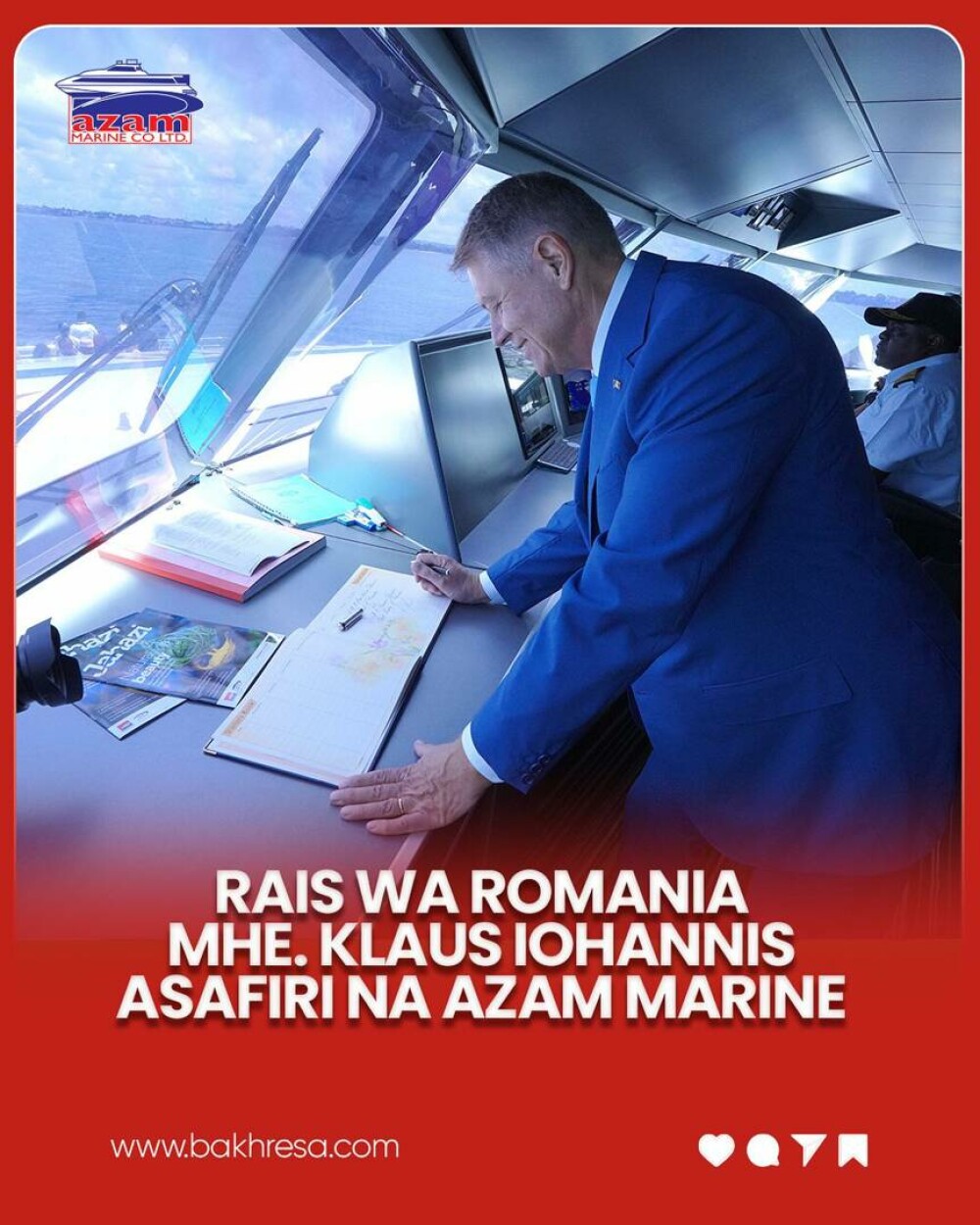 Cum au apărut Klaus și Carmen Iohannis în presa din Tanzania. Președintele român s-a plimbat cu ”Șoimul Mării” FOTO - Imaginea 5