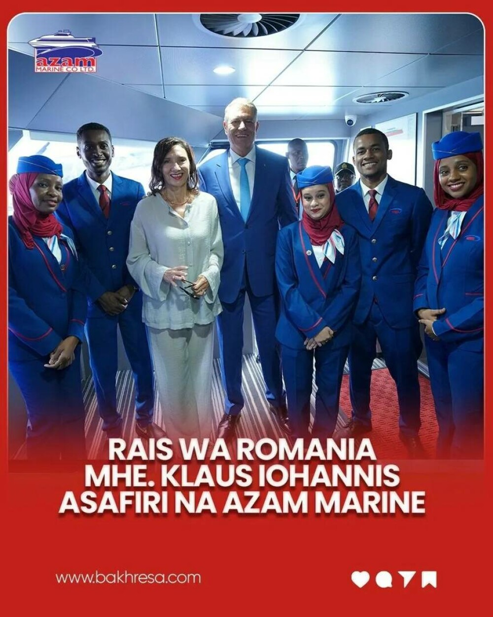 Cum au apărut Klaus și Carmen Iohannis în presa din Tanzania. Președintele român s-a plimbat cu ”Șoimul Mării” FOTO - Imaginea 6