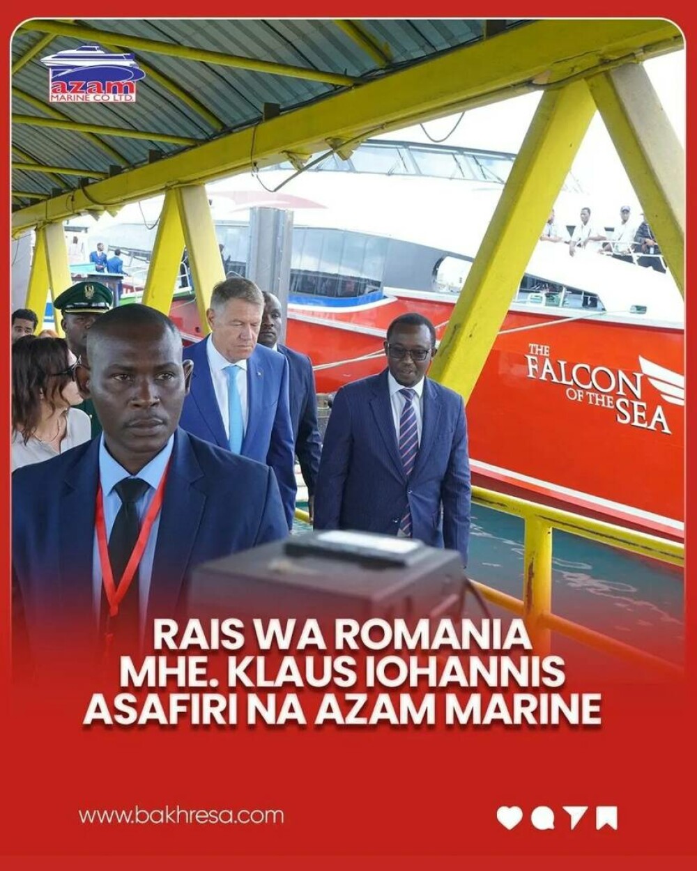 Cum au apărut Klaus și Carmen Iohannis în presa din Tanzania. Președintele român s-a plimbat cu ”Șoimul Mării” FOTO - Imaginea 7