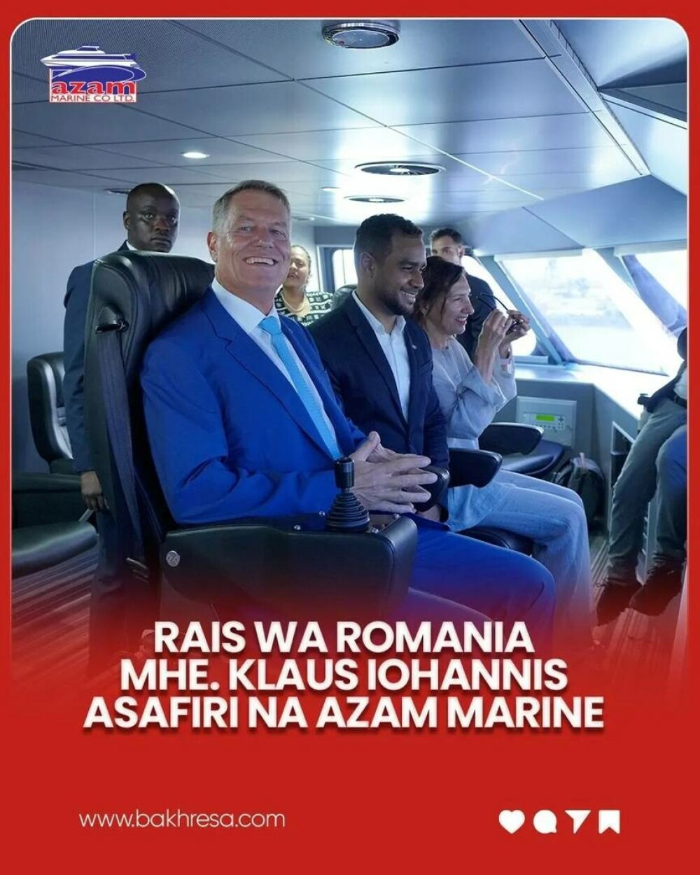 Cum au apărut Klaus și Carmen Iohannis în presa din Tanzania. Președintele român s-a plimbat cu ”Șoimul Mării” FOTO - Imaginea 8