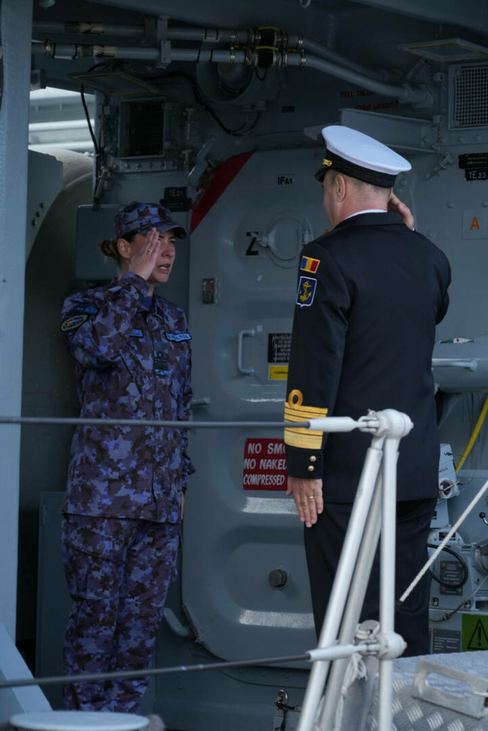 Vânător de mine cumpărat de la Marina Regală Britanică, pentru prima oară în Portul Constanța. Comandant este o femeie | FOTO - Imaginea 2